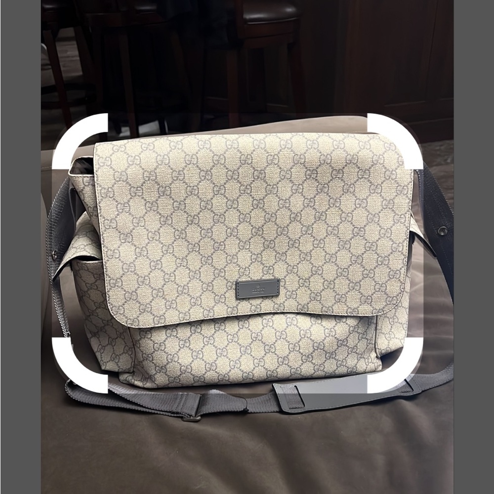 Gucci Baby Women’s Baby Bag Beige and Gray Messenger